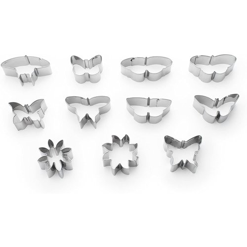 Fox Run Mini Flower & Butterfly Cookie Cutters Set of 11