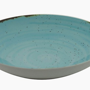 Costa Verde Rustico Aqua Blue Pasta Plate