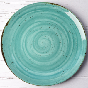 Costa Verde Rustico Aqua Blue Appetizer Plate
