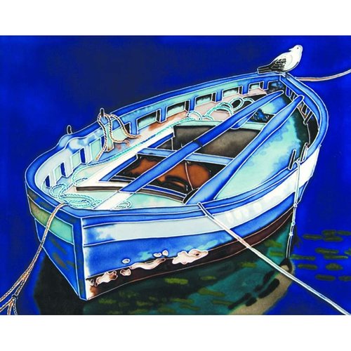 Benaya Handcrafted Art Decor TILE - THE ANCHORED BOAT - 11 x 14 ins. Benaya Handcrafted Art Decor TILE - THE ANCHORED BOAT - 11 x 14 ins.