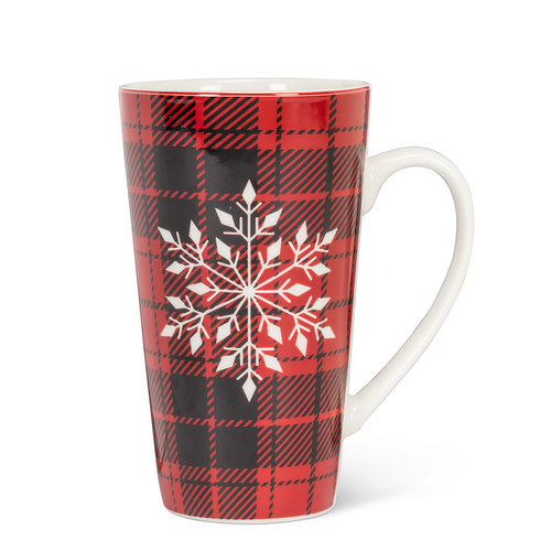 Abbott Jumbo Mug Plaid & Snowflake 16 oz Abbott Jumbo Mug Plaid & Snowflake 16 oz