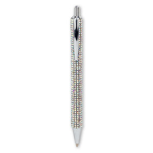 Abbott Pen with Rhinestone Silver