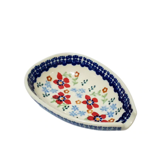 Polish Pottery Spoon Rest COUNTRY GARDEN 13 cm Polish Pottery Polish Pottery Spoon Rest COUNTRY GARDEN 13 cm Polish Pottery