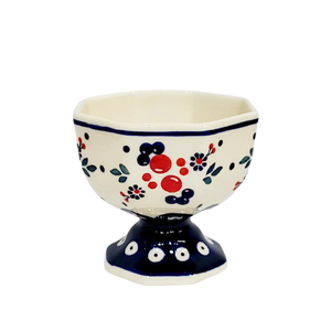Polish Pottery Footed Ice Cream Goblet FRUITS & BERRIES