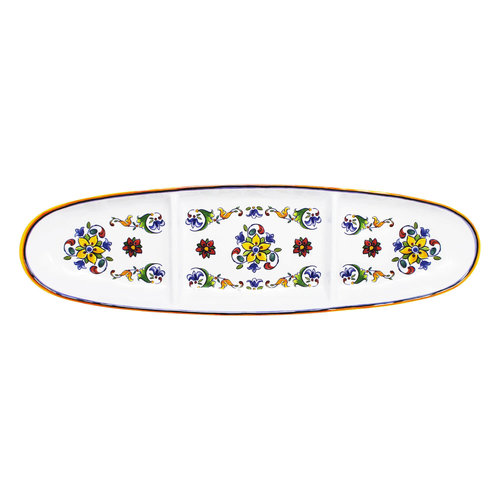 Le Cadeaux CAPRI Sectioned Oval Tray 16 ins.