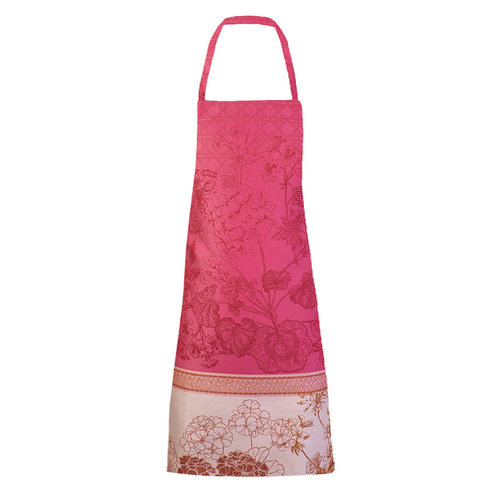 Garnier Thiebaut APRON Geraniums Rose - GREEN SWEET Cotton - Garnier Thiebaut Garnier Thiebaut APRON Geraniums Rose - GREEN SWEET Cotton - Garnier Thiebaut