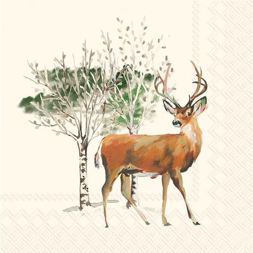 IHR Napkin Cocktail Paper DEER GROVE