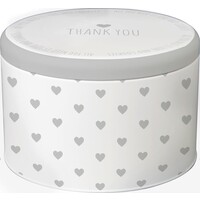 Gift Tin Small SILVER HEARTS 11 x 8.5 cm