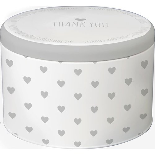 IHR Gift Tin Small SILVER HEARTS 11 x 8.5 cm