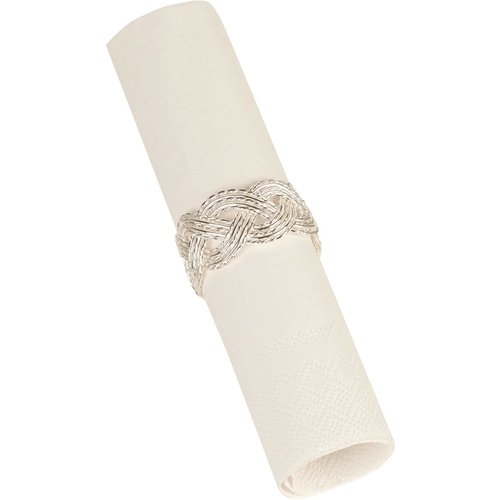 IHR Napkin Ring Weave SILVER