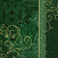 Napkin Cocktail Paper ANASTASIA GREEN GOLD
