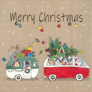 IHR Napkin Lunch Paper CHRISTMAS CAMPING