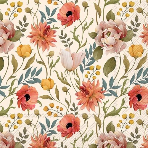 IHR Napkin Lunch Paper Flower Story IHR Napkin Lunch Paper Flower Story