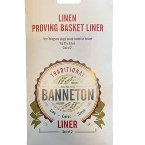 EDDINGTON Banneton Basket Liner Round Large Set of 2