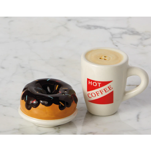 DII DESIGN IMPORTS Salt & Pepper Set COFFEE/DOUGHNUT DII DESIGN IMPORTS Salt & Pepper Set COFFEE/DOUGHNUT