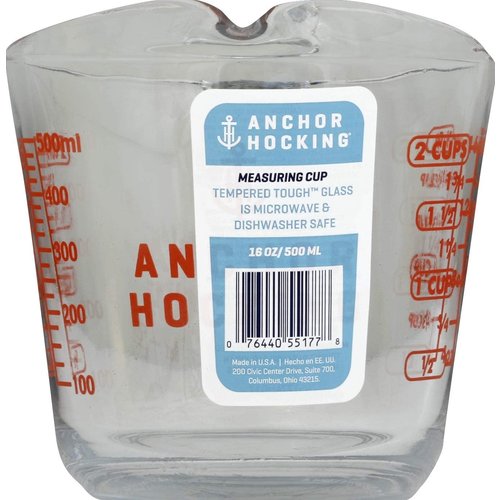 Anchor Hocking Glass Measuring Cup 2 Cup