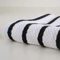 Tea Towel Basketweave Black