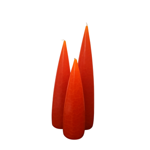 Barrick Design Candle Slender Crackle Burnt Orange
