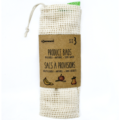 Danesco Cotton Mesh Produce Bag-Set of 3 SM/MED/LG