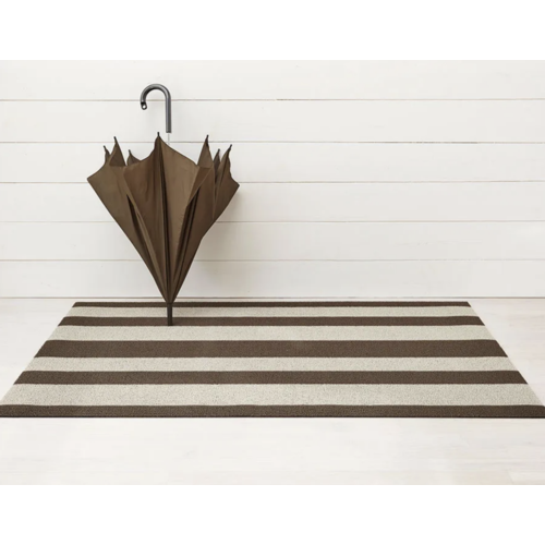 Chilewich Utility Mat Bold Stripe Shag PEBBLE 2 x 3 Chilewich Utility Mat Bold Stripe Shag PEBBLE 2 x 3