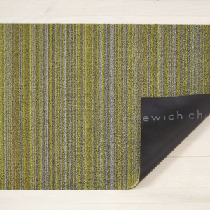 Chilewich Doormat Skinny Stripe Shag CITRON 18 x 28 inches