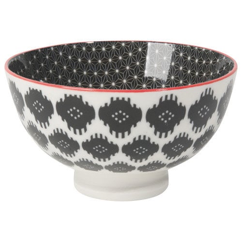 Now Designs Bowl Black Ikat 4 inches