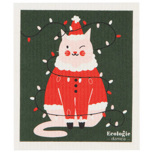 Now Designs Swedish Cloth Festive Feline