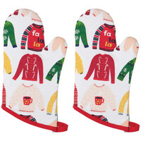 Oven Mitt Set Ugly Christmas Sweater