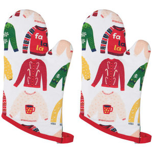 Now Designs Oven Mitt Set Ugly Christmas Sweater