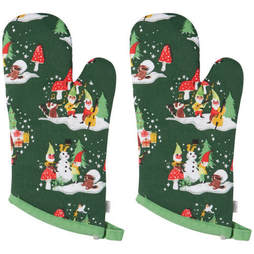 Now Designs Oven Mitt Set Gnome for the Holidays