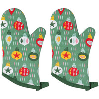 Oven Mitt Set Santa Claws