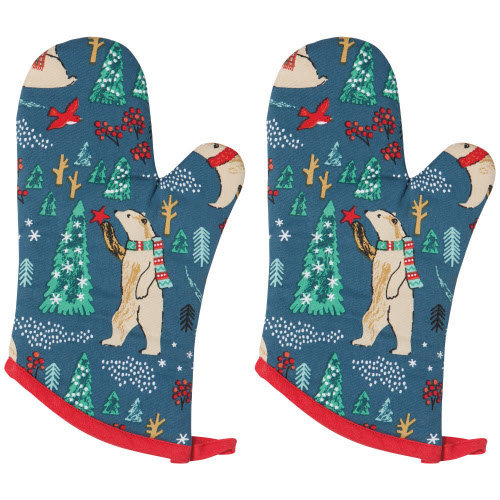 Now Designs Oven Mitt Set Winter Wonderland