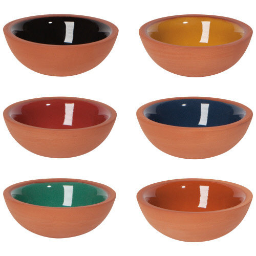 Now Designs Pinch Bowl Set of 6 Terracotta Kaleidoscope