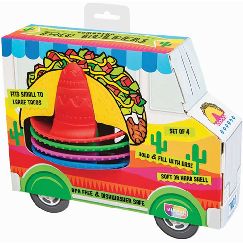 TALISMAN DESIGNS Sombrero Taco Holder Set of 4