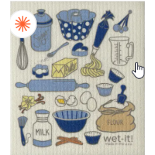 Wet-It! Swedish Cloth Baking Time Blue