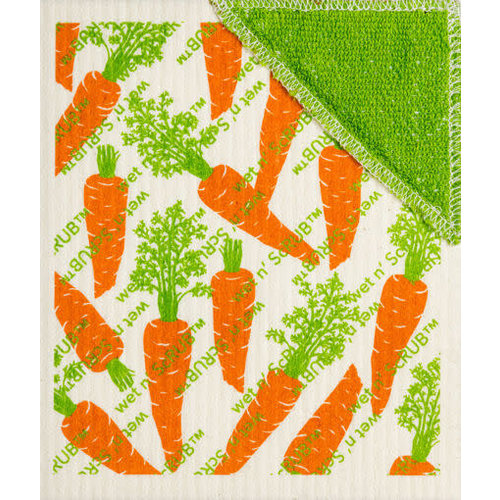 Wet-It! Swedish Cloth Scrub Carrots by Row
