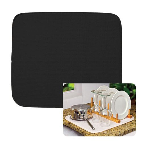 Fox Run Dish Drying Mat Black 16 x 18 inches