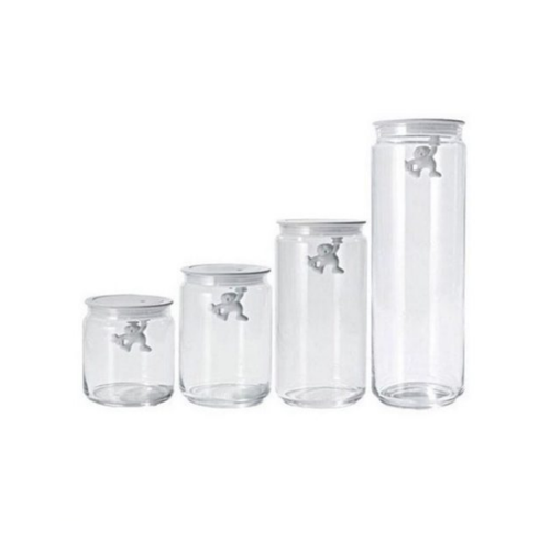 Alessi ALESSI Gianni Glass Storage Jar 700ml WHITE