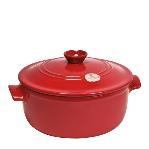 Emile Henry EMILE HENRY Grand Cru Red Round Stewpot 5.3 L. Emile Henry EMILE HENRY Grand Cru Red Round Stewpot 5.3 L.