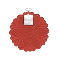 Trivet Floral Red