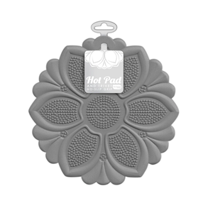 TALISMAN DESIGNS Trivet Floral Gray