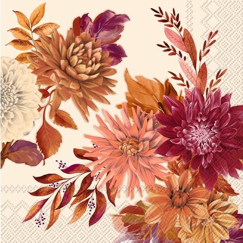 IHR Napkin Cocktail Paper Darla Cream IHR Napkin Cocktail Paper Darla Cream