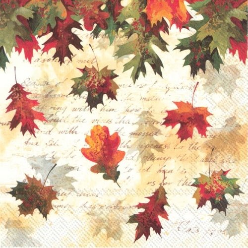 IHR Napkin Lunch Paper Falling Leaves IHR Napkin Lunch Paper Falling Leaves