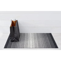 Doormat Domino Shag Black and White