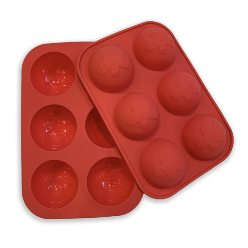 MOBI Cocoa Bombs Silicone Mold Red Gingerbread Man