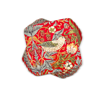 Pimpernel Coasters Red Morris Strawberry Thief Set of 6