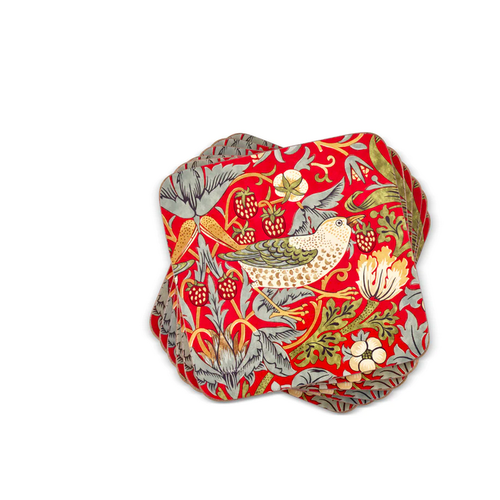 Pimpernel Coasters Red Morris Strawberry Thief Set of 6 Pimpernel Coasters Red Morris Strawberry Thief Set of 6