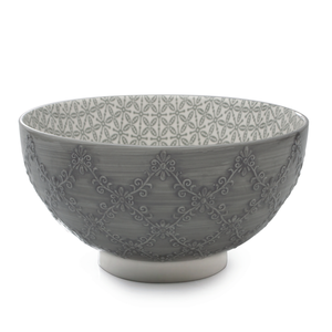 BIA BIA Trellis Footed Serving Bowl Grey