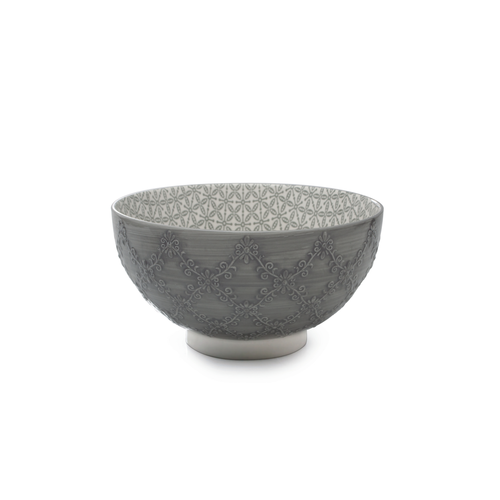 BIA BIA Trellis Footed Serving Bowl Grey