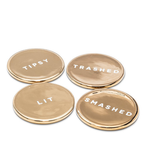 Abbott Drunk Expression Coasters Set of 4 Abbott Drunk Expression Coasters Set of 4